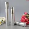 20ml 30ml Makeup Vacuum Lotion Pump Bottle Refillable Bright Silver Airless Cosmetic Essence Packaging for Women Beauty 10pcsgoods Sacbn