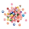 200pcs Set Flowers Flowers Polimer Clay Cabochony Brak dziury luźne koraliki do wykonania ręcznie robionej biżuterii Dekoracja scrapbooking231d