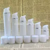 Kunststoff-Airless-Flasche mit silbernen Linienbehältern, Kosmetikverpackungen, 100 Stück/Los Noocn