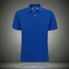 T-shirt manches courtes homme, Polo ample et décontracté, couleur unie, en coton, avec revers brodés, qualité originale