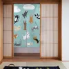 Tenda Happy Dogs Cherry Blossom Porta Camera da letto Soggiorno Noren Cucina Ingresso Decor Partizione Tende per porta divise