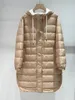 Veste longue à capuche en duvet d'oie pour femme, parka d'hiver, manteaux BC, pardessus épais et chaud, coupe-vent, 231018