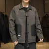 Men's Jackets Gray Green Black Dark 2023 Spring And Autumn Lapel Jacket Slim Top Casual Thin Coat 4XL