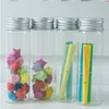 30*100*21mm 50ml Glass Bottles Aluminium Lid Perfume Liquid Container Empty Transparent Clear Gift Wishing Jars 24pcslotgood qty Ulodf