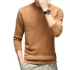 Suéteres masculinos 2023 moda inverno pura lã suéter negócios casual cashmere pullovers malha anic roupas