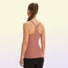 Tank med sportbh -grödor Vest Solid Color Shorts Yoga Gymkläder Kvinnor Träningskläder2454748