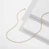 Kedjor Classic Thin Figaro Chain Choker Halsband för kvinnor Simple Gold Color Metal Collar Smycken 2023