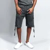 Shorts masculinos 2023 verão cinco divisões calças casuais multi bolso solto alça de barril reto disponível