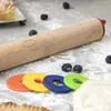 Rolling Pins Pastry Boards 17" Verstelbare deegroller met dikteringen voor het bakken van koekjes Deeg Fondant Gebak Pannenkoek Pizza Pie Pasta 231018