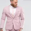 Neue Ankunft Licht Rosa Männer Anzug Schlank Party Kleid Trauzeugen Smoking Für Strand Hochzeit Junge Herren Täglichen Arbeit Tragen Jacke hosen Tie1243J