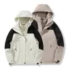 Chaquetas de hombre OTOÑO E INVIERNO AL AIRE LIBRE CHAQUETA RÍGIDA MULTIFUNCIONAL IMPERMEABLE A PRUEBA DE VIENTO DE DOS PIEZAS DE POLAR TRES EN UNO