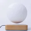 Novelty Items ZK30 Levitating Moon Lamp Night Light Floating 3D Printing LED with Wooden Base and Magnetic 3 Colors 231017