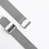 Uhrenarmbänder, 304 Edelstahl-Mesh-Armband, 20 mm, Milanese-Uhrenarmbänder, Schnellverschluss-Band, modisches silbernes Handgelenk-Gürtel-Armband