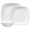 Service de table carré 12 pièces Corelle Classic Pure White