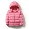 Manteau en duvet de haute qualité pour enfants, vestes en duvet de canard, manteaux d'hiver à capuche ultra légers pour garçons et filles, parkas bouffantes coupe-vent portables 14T 231017