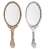 Kompakta speglar 6 st spegelflickor Hand Vanity Gold Make Women Makeup Glass Handheld Woman 231018
