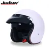 Motorhelmen Jiekai Helm 3/4 Open Gezicht Vintage Casco Moto Jet Scooter Bike Retro DOT Goedgekeurd Casque Motociclismo