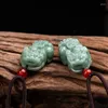 Pendentif Colliers Naturel A-Grade Jade Petit Pixiu Richesse Collier pour homme et femme Réel en gros Bijoux pour hommes Cadeau