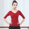 Zużycie sceniczne 1PC/Lot Woman Latin Dancing Top Lady Modal Modern Training