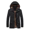 Men's Jackets Autumn And Winter Plush Washed Casual Jacket Mid Length Trench Coat Oversized