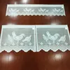 Rideau Pâques dentelle café rideau fenêtre Tulle coq motif rideaux pour salon cuisine traitements Voile rideau Festival décor 231018