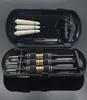 3PCSSet Professional Darts Carry Box 24G 25G Black Golden Color Steel Tips Dart med mässing Dartsaft9809481