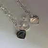 S925 Sterling zilveren Ot gesp dikke ketting hart merk armband voor mannen en vrouwen paar NBU3