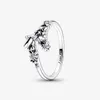 Anello scintillante con campanella in argento sterling 925 per le donne Anelli di nozze Accessori di gioielli di fidanzamento di moda298Q