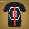 Plein urso t camisa dos homens designer tshirts roupas de marca strass crânio camisetas clássicas de alta qualidade hip hop streetwear ts218j