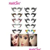 Tatouages temporaires 10 paires d'autocollants de tatouage pour les yeux imperméables bricolage flash jetables fard à paupières eye-liner autocollant pour le visage Halloween maquillage goutte Dhq70