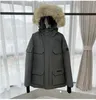 Parkas pour hommes Canada Doudounes Veste coupe-vent chaude d'hiver Matériau mat brillant S-3XL Taille asiatique Couple modèles Nouveaux vêtements Le Canadien