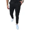 Pantalon à carreaux pour hommes, décontracté, à rayures progressives, pour affaires, fête sociale, costume formel, extensible, confortable, crayon, nouveau