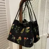 Sacs à bandoulière Sacs broderie florale femmes Soulder sac Vintage fourre-tout mode sacs à bandoulière décontracté grande capacité et sac seau Bagblieberryeyes