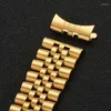 Horlogebanden 12-22 mm Universeel massief roestvrij staal Platte gebogen uiteinden Polsbandriem Heren Dames Metalen armband Riem 12 14 16 18 20 22