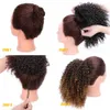 20 cm 8 Zoll Afro Kinky Curly Synthetische Pferdeschwanz-Haarverlängerungen Kordelzug-Pferdeschwanz PT103