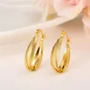 Boucles d'oreilles tendance pour femmes, bijoux en or massif jaune 24K, GF, arabe, moyen-orient, afrique, indien, brésilien, dubaï, 2279