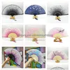 Party Favor Bamboo Flow Fold Fan Wedding Chinese Style Silk Fan Dzieci Antyczne składanie prezent Vintage Dostawa dostawa dhexg