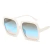 Okulary przeciwsłoneczne retro duże ramy damskie czarne szklanki na zewnątrz okulary plażowe pełne czworokątne