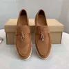 Loro mocassins pianos sapatos casuais masculinos LP flat low top camurça couro de vaca oxfords mocassins verão caminhada conforto mocassim slip on mocassim sola de borracha apartamentos EU35-46 G9Z6