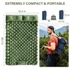 Outdoor Pads Upgraded Stratum Inflatable Sleeping Pad With Pillow Airbed Air Mattress Mat Foot Pump For Tent Hiking Outdoor Camping Travel 231018