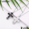 Chains Fishhook Russian Slavic Enameled Orthodox Eastern Church Cross Jesus Christian Relius Charms For Unisex Pendants Necklaces Dr Dhj78