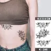 5PC Temporäre Tattoos Wasserdichte Tattoo Aufkleber Schwarz Schmetterling Rose Transfer Flash Tatoo Frauen Sexy Hals Hand Brust Körper Kunst gefälschte 231018