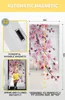 Sheer Curtains Spring Cherry Blossom Branch Summer Magict Mesh Mosquito Screen Door Curtain anty-Mosquito Net Fly Screen 231018