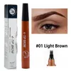 Eyebrow Enhancers 5 Color Eyebrow Pen Waterproof 4 Fork Tip Tattoo Long Lasting Natural Beauty 5D 4D Microblade Dark Brown Black Eye Brow Pencil 231018