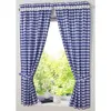 Cortina pastoral vermelha/azul xadrez cortinas curtas para tratamentos de janela de cozinha cortinas de quarto infantil para quarto sala de estar persianas romanas 231018