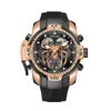 Montres-bracelets Reef Tiger Hommes Montre Automatique 46mm Militaire Hommes Montres Squelette Mécanique Montre-Bracelet Lumineux Saphir Multi Cadran Sport