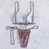 Women's Swimwear Summer Women Sexy Bikini Set Bra Tie Side G-String Thong Beach Suit Ring Swimsuit Bathing Brazilian Swimming