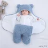 Decken Niedliche Neugeborene Baby-Jungen-Mädchen-Decken Plüsch-Wickeltuch Ultraweicher Fleece-Schlafsack Baumwolle Weiche Bettwäsche Babysachen