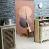 Curtain Morandi Abstract Lines Door Vase Print Household Partition Curtains Noren Free Bedroom Half Kitchen Decorations