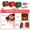 Christmas Decorations Treat Boxes Santa Elf Snowman Elk Xmas Cardboard Present Candy Cookie With Handles Holiday Party Favor G1018